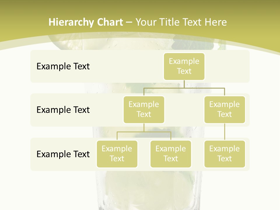 A Mojito With Lime And Mint On A White Background PowerPoint Template