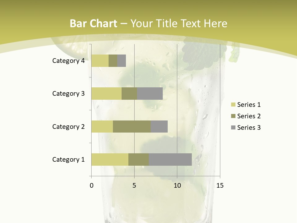A Mojito With Lime And Mint On A White Background PowerPoint Template