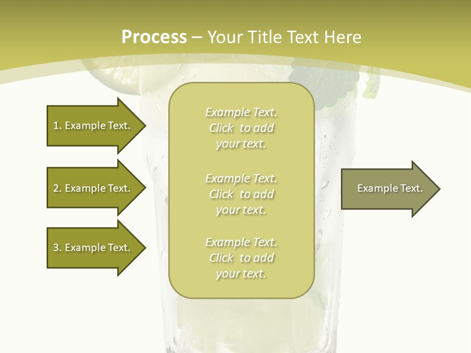 A Mojito With Lime And Mint On A White Background PowerPoint Template