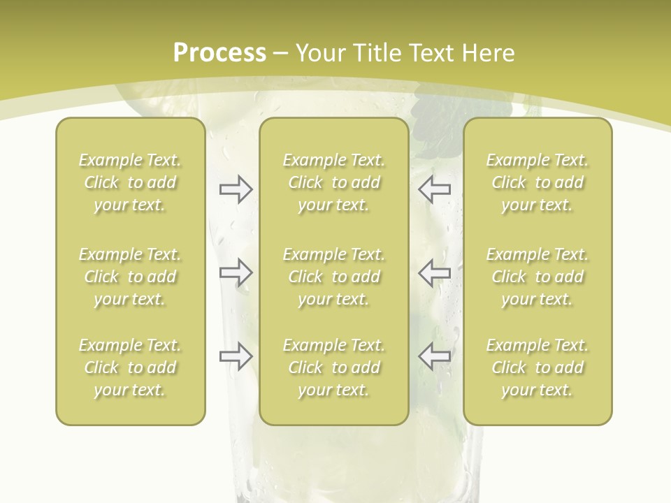 A Mojito With Lime And Mint On A White Background PowerPoint Template