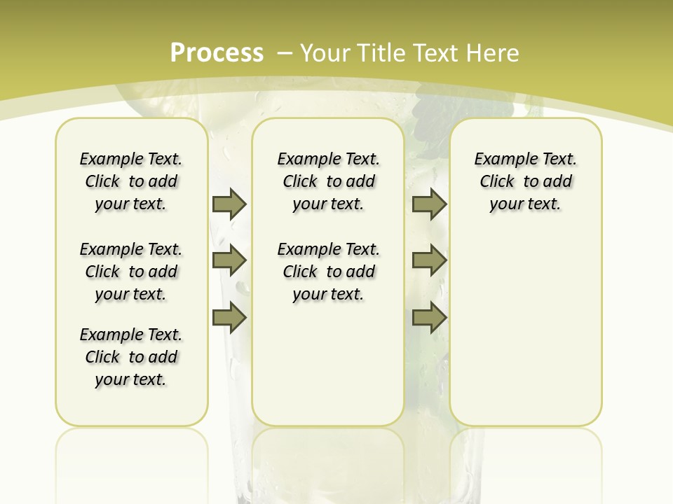 A Mojito With Lime And Mint On A White Background PowerPoint Template
