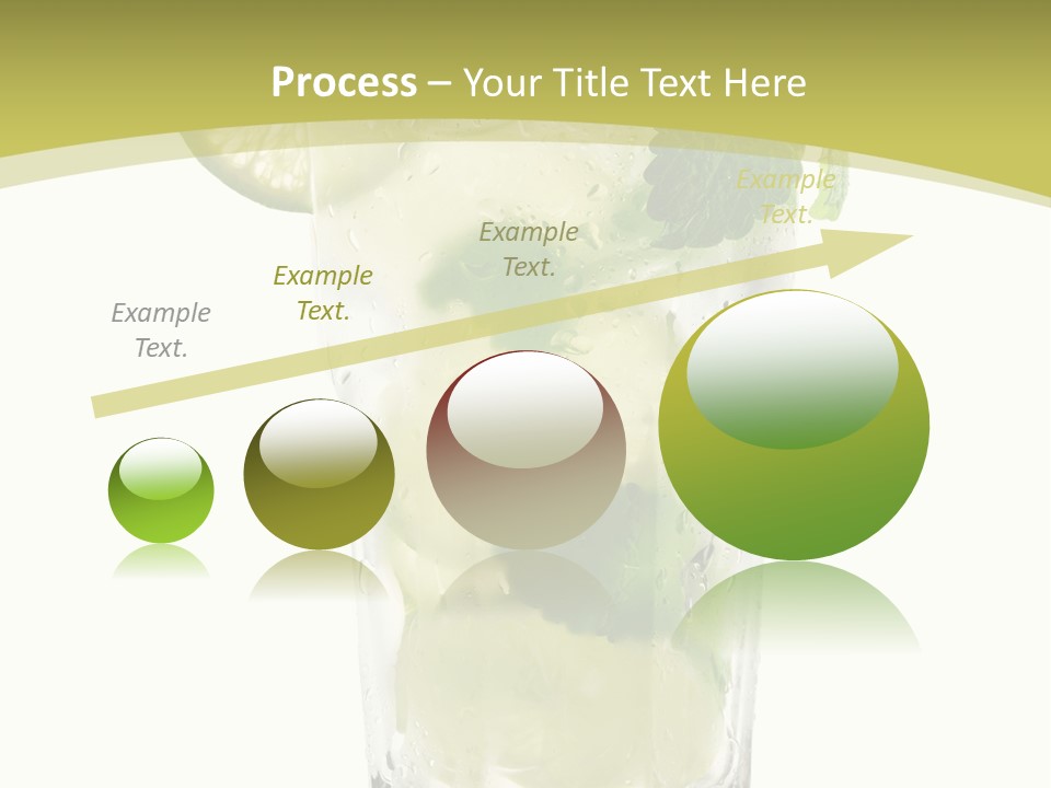 A Mojito With Lime And Mint On A White Background PowerPoint Template