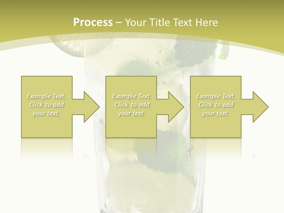 A Mojito With Lime And Mint On A White Background PowerPoint Template