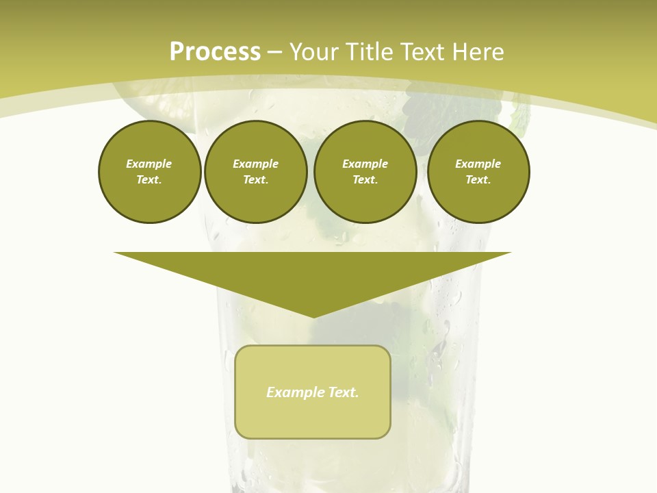 A Mojito With Lime And Mint On A White Background PowerPoint Template