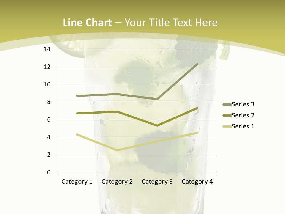 A Mojito With Lime And Mint On A White Background PowerPoint Template