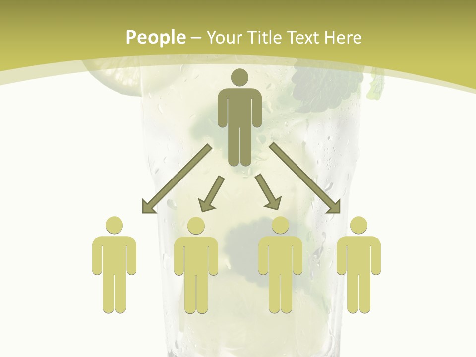 A Mojito With Lime And Mint On A White Background PowerPoint Template