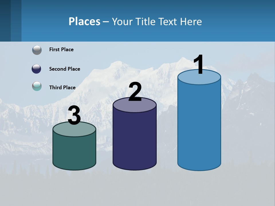 A Mountain Range With A Blue Sky In The Background PowerPoint Template