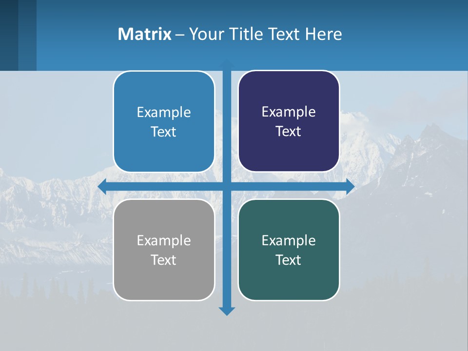 A Mountain Range With A Blue Sky In The Background PowerPoint Template