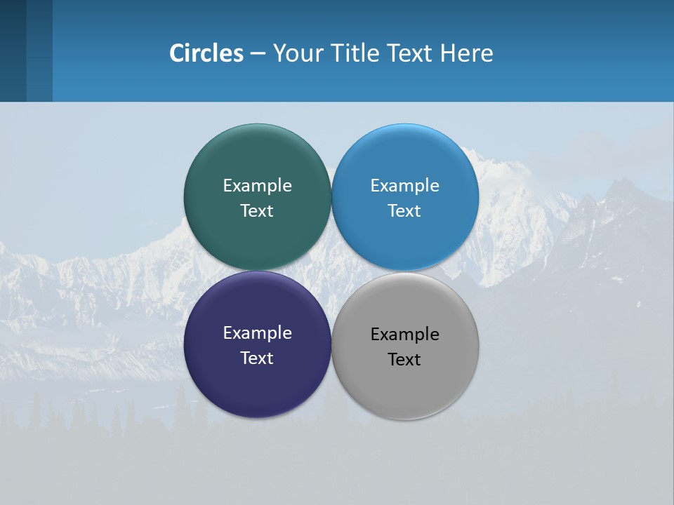 A Mountain Range With A Blue Sky In The Background PowerPoint Template