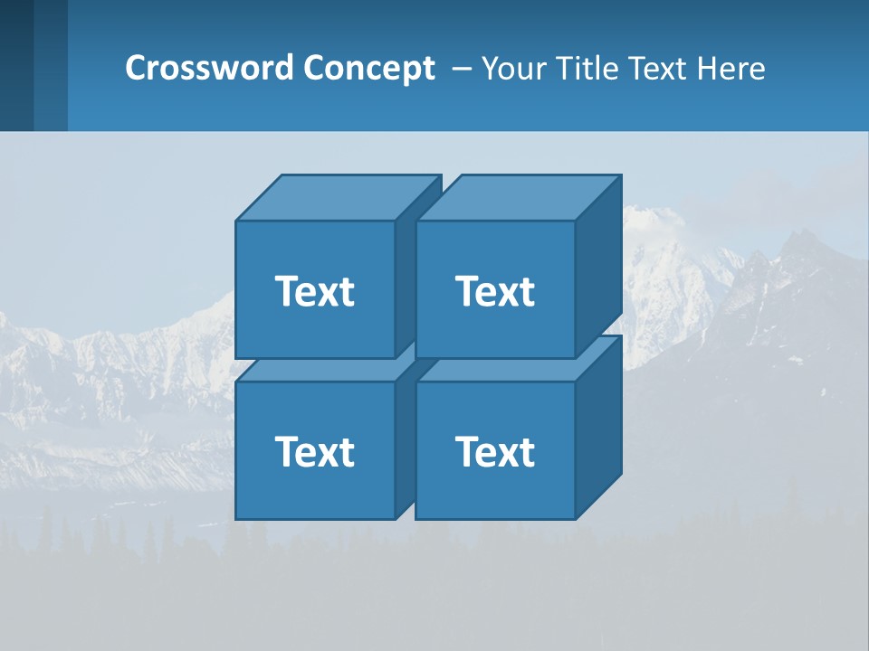 A Mountain Range With A Blue Sky In The Background PowerPoint Template