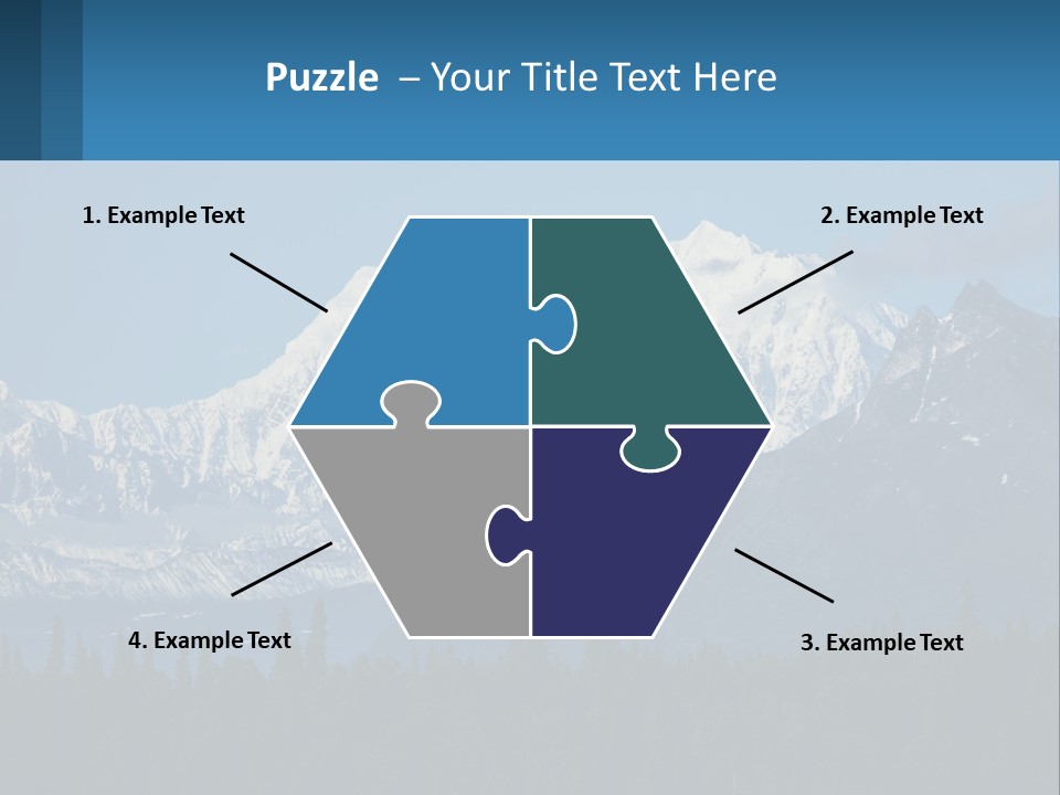 A Mountain Range With A Blue Sky In The Background PowerPoint Template