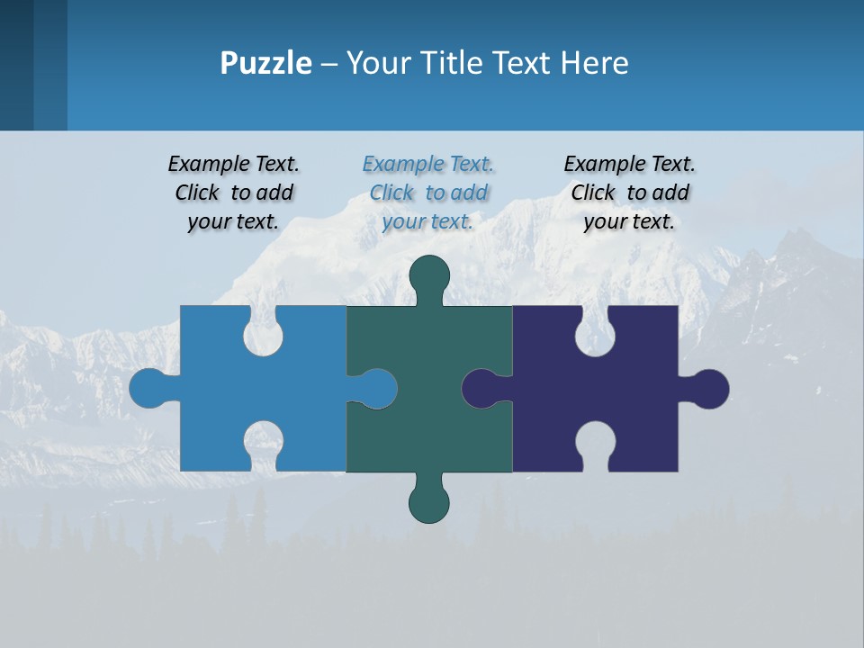 A Mountain Range With A Blue Sky In The Background PowerPoint Template