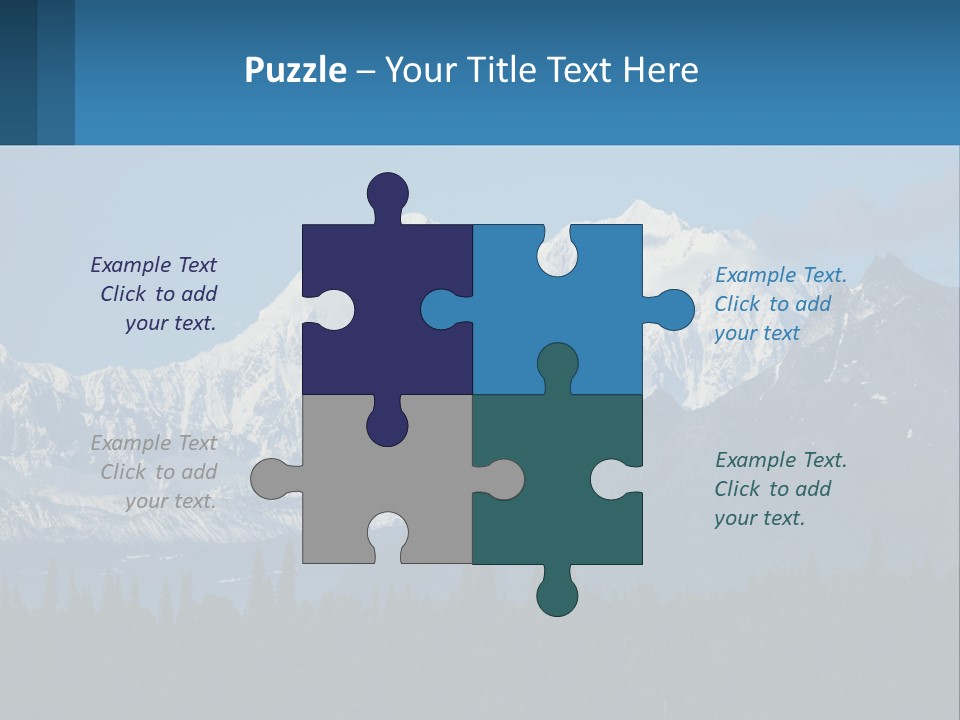 A Mountain Range With A Blue Sky In The Background PowerPoint Template