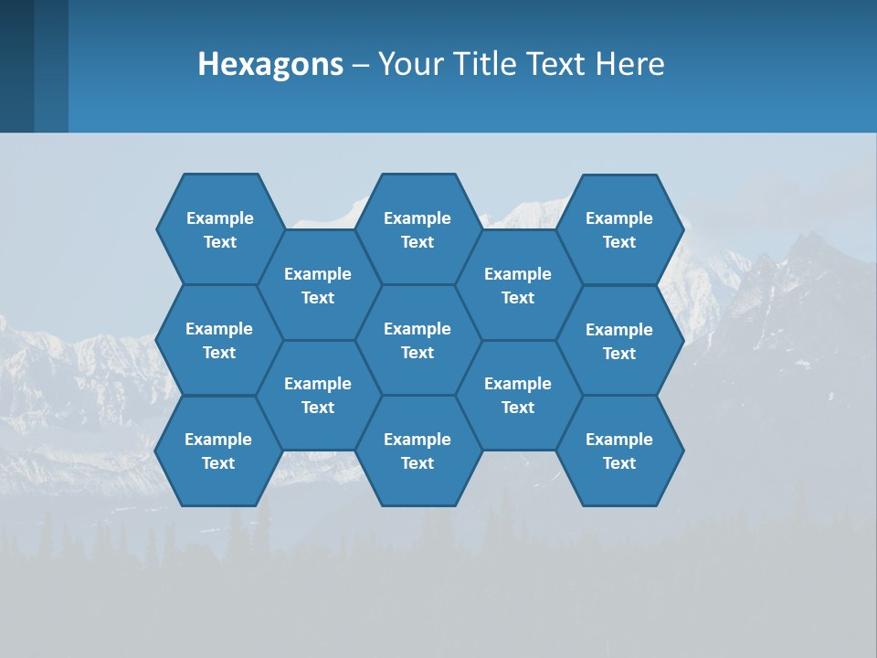 A Mountain Range With A Blue Sky In The Background PowerPoint Template