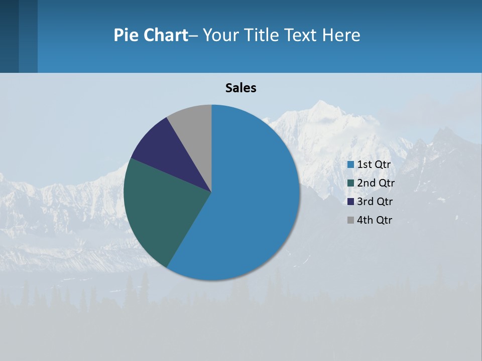 A Mountain Range With A Blue Sky In The Background PowerPoint Template