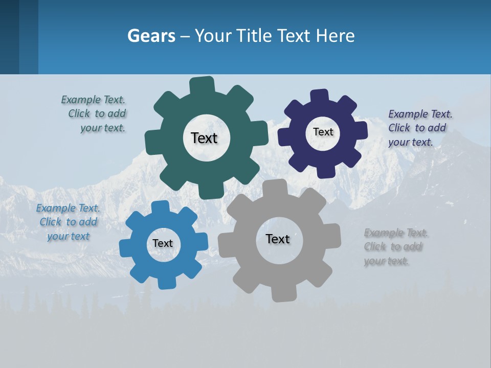 A Mountain Range With A Blue Sky In The Background PowerPoint Template