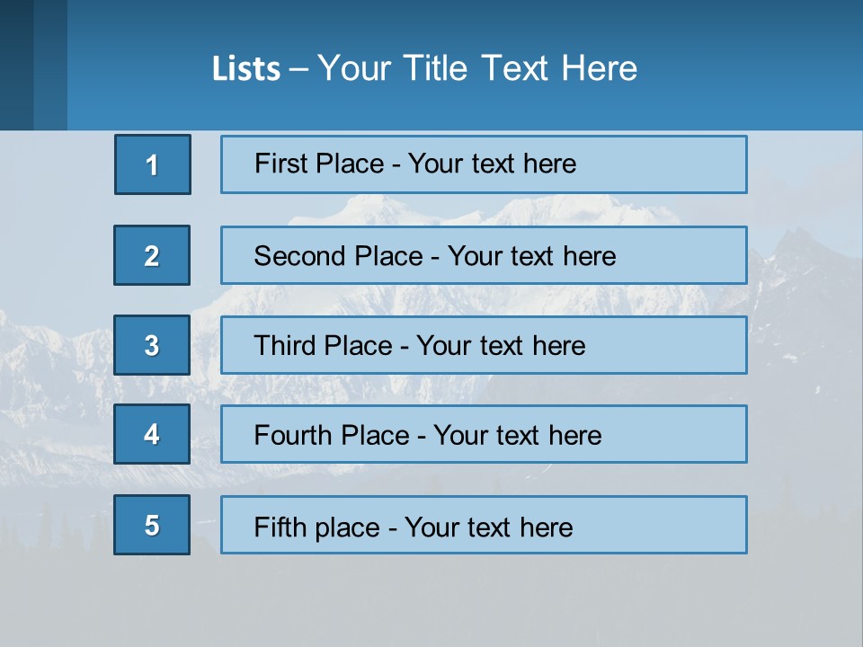 A Mountain Range With A Blue Sky In The Background PowerPoint Template