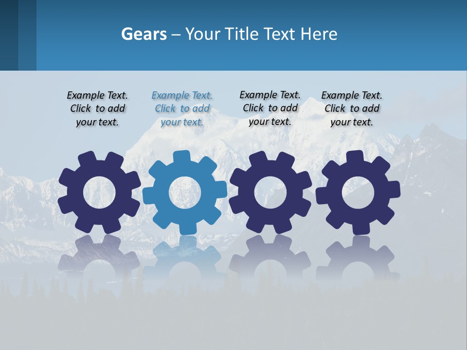 A Mountain Range With A Blue Sky In The Background PowerPoint Template