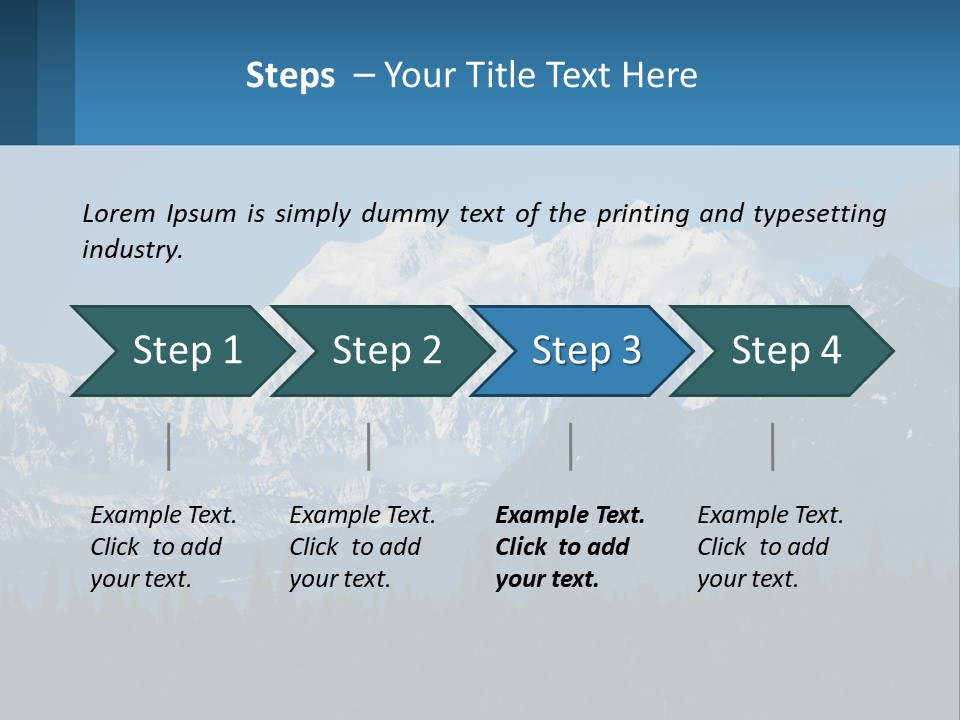 A Mountain Range With A Blue Sky In The Background PowerPoint Template
