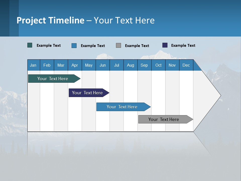 A Mountain Range With A Blue Sky In The Background PowerPoint Template