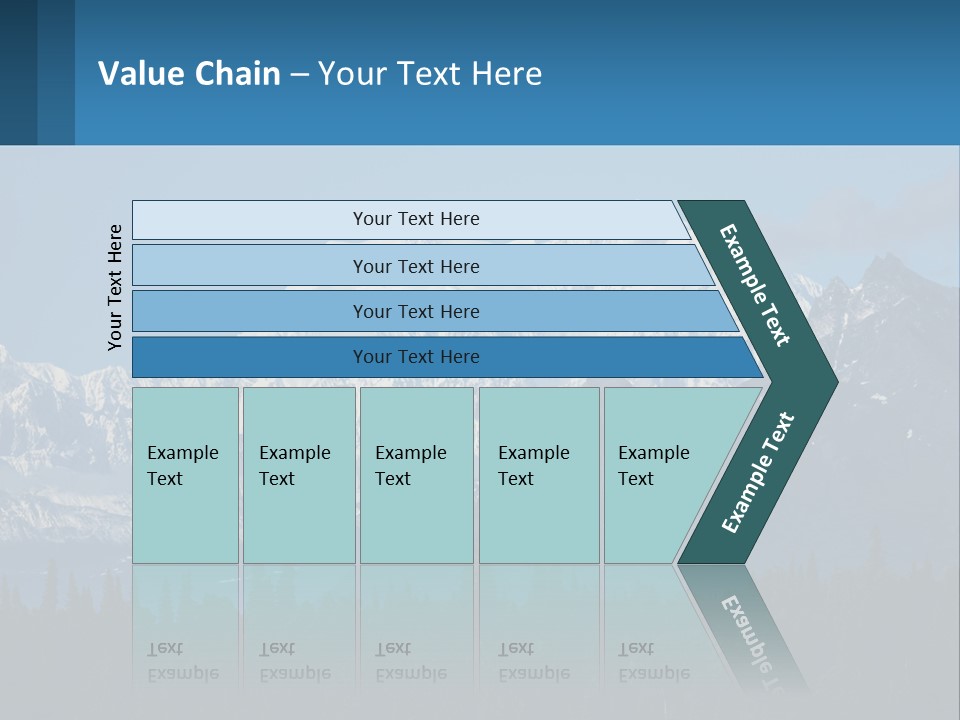 A Mountain Range With A Blue Sky In The Background PowerPoint Template