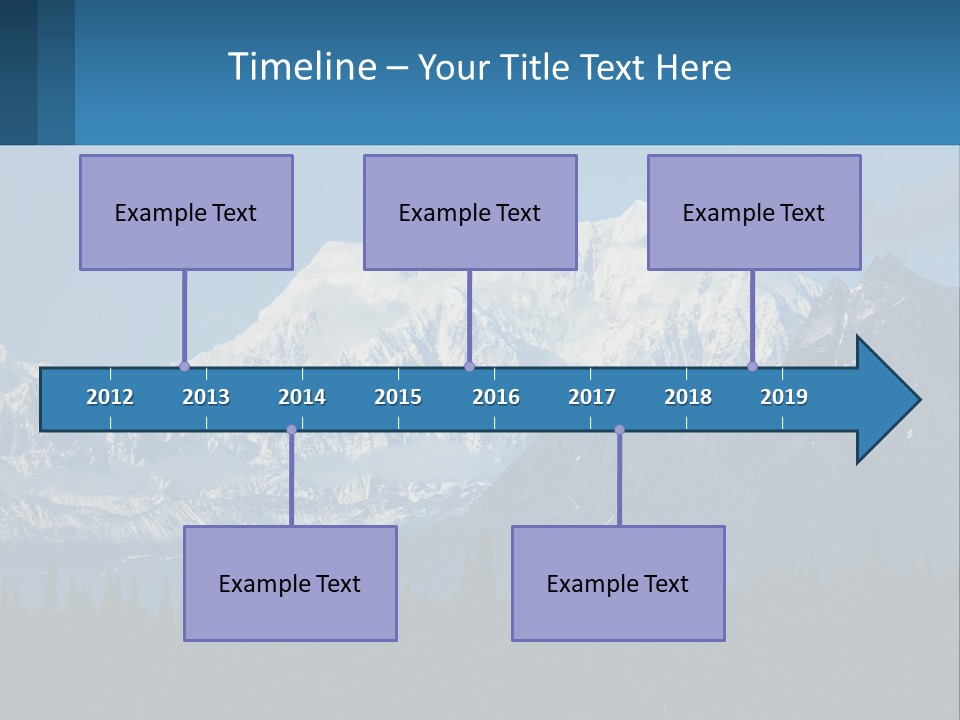 A Mountain Range With A Blue Sky In The Background PowerPoint Template