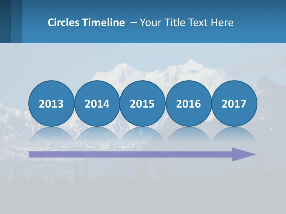A Mountain Range With A Blue Sky In The Background PowerPoint Template
