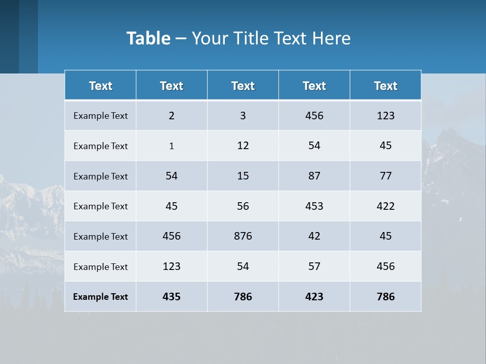 A Mountain Range With A Blue Sky In The Background PowerPoint Template