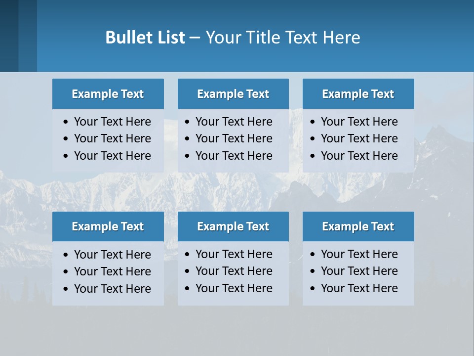 A Mountain Range With A Blue Sky In The Background PowerPoint Template
