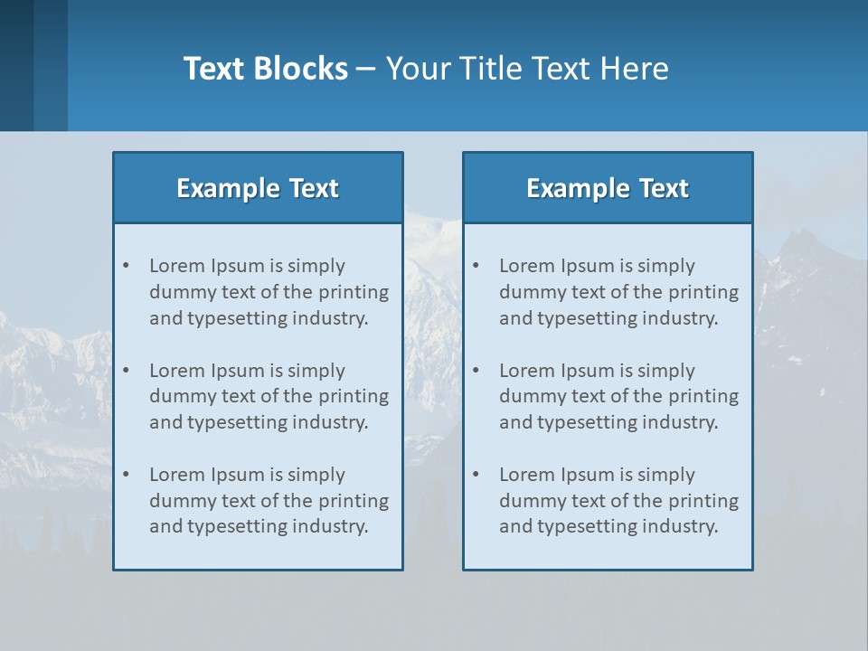 A Mountain Range With A Blue Sky In The Background PowerPoint Template