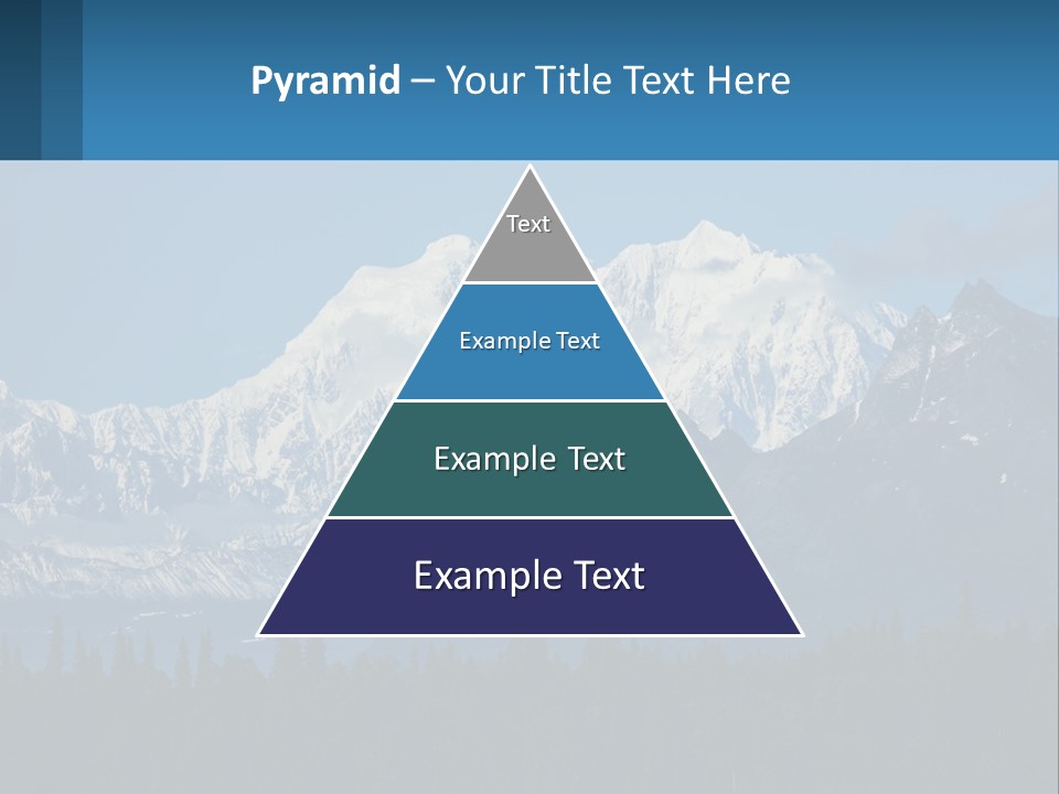 A Mountain Range With A Blue Sky In The Background PowerPoint Template