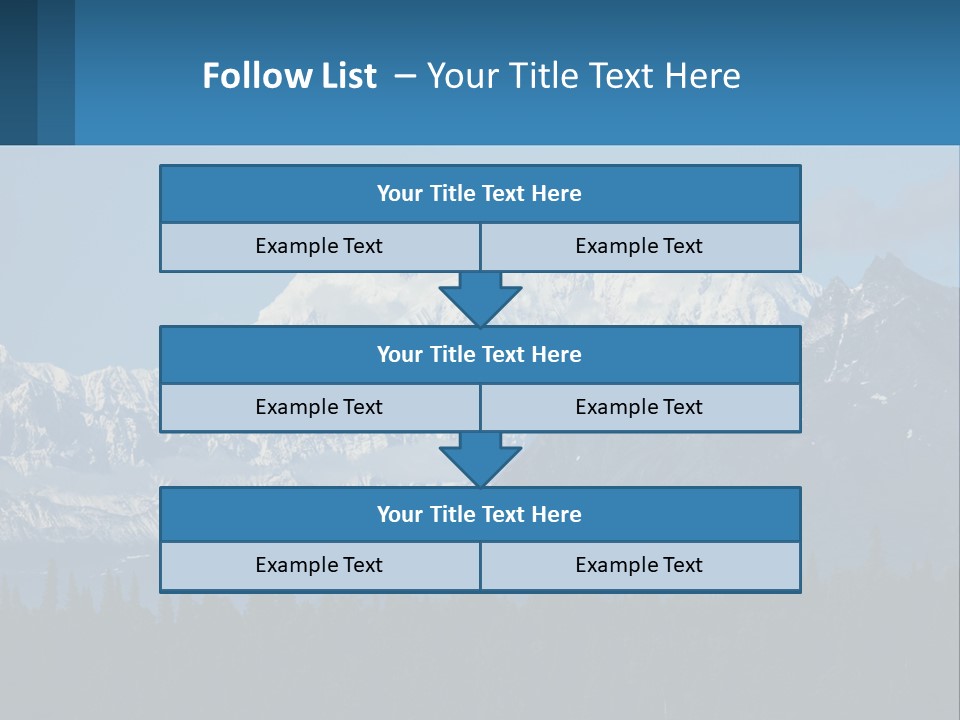 A Mountain Range With A Blue Sky In The Background PowerPoint Template