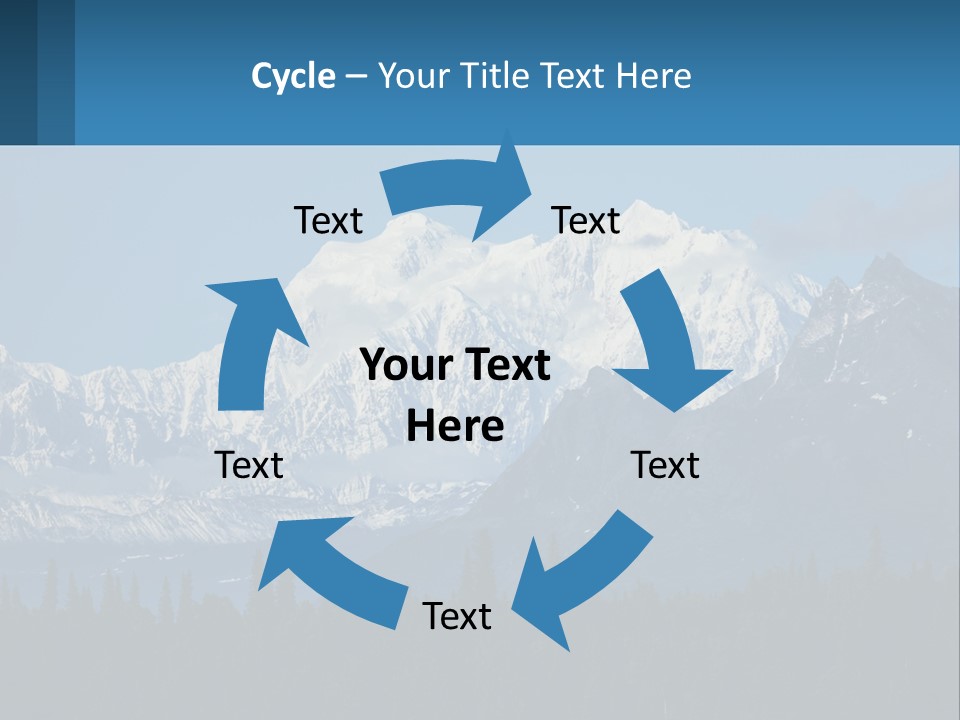 A Mountain Range With A Blue Sky In The Background PowerPoint Template