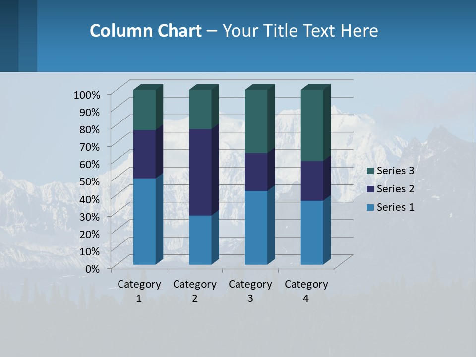 A Mountain Range With A Blue Sky In The Background PowerPoint Template