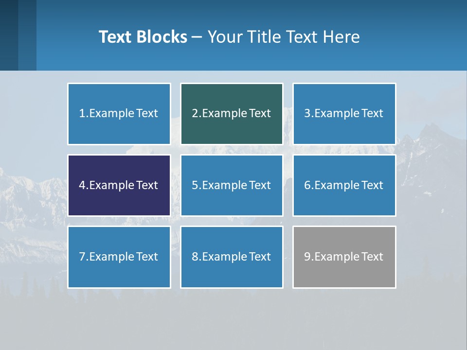 A Mountain Range With A Blue Sky In The Background PowerPoint Template