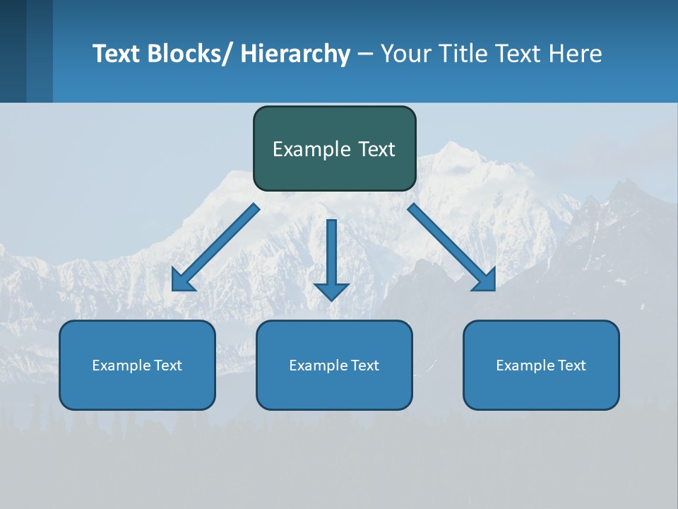 A Mountain Range With A Blue Sky In The Background PowerPoint Template