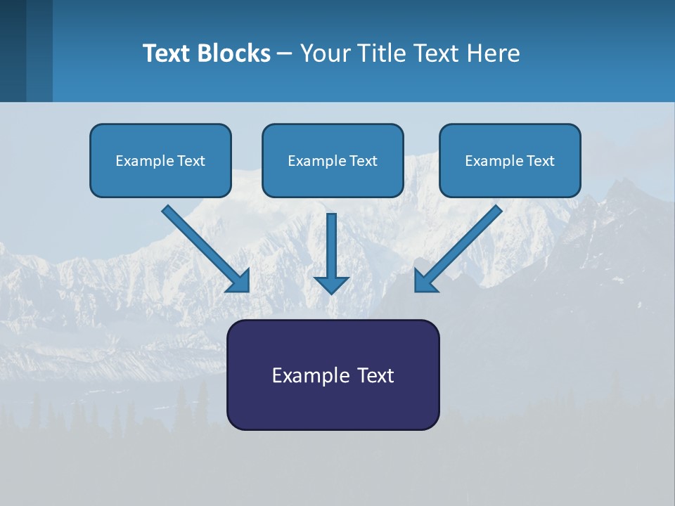 A Mountain Range With A Blue Sky In The Background PowerPoint Template