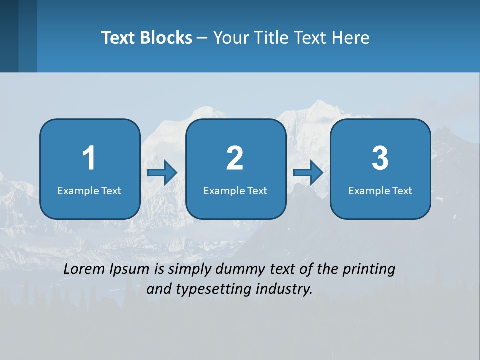 A Mountain Range With A Blue Sky In The Background PowerPoint Template