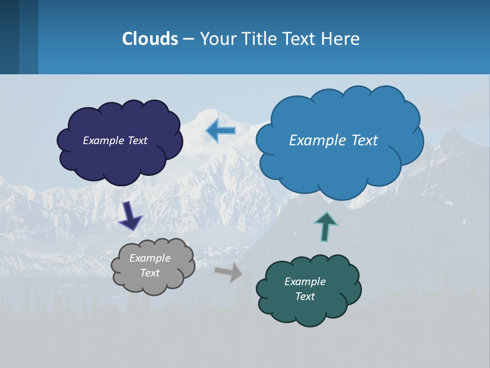 A Mountain Range With A Blue Sky In The Background PowerPoint Template