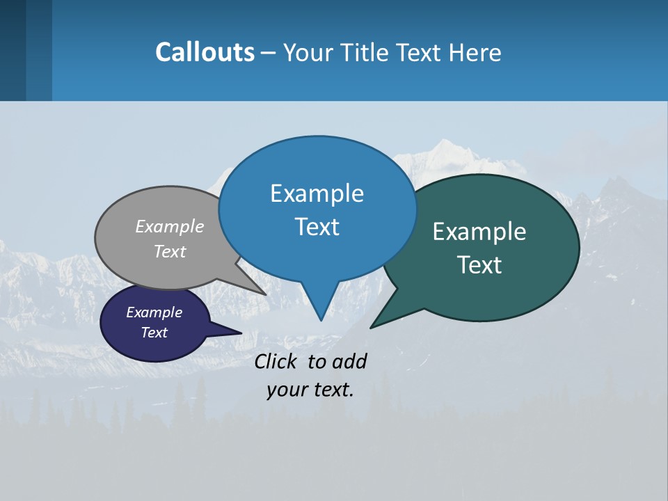 A Mountain Range With A Blue Sky In The Background PowerPoint Template