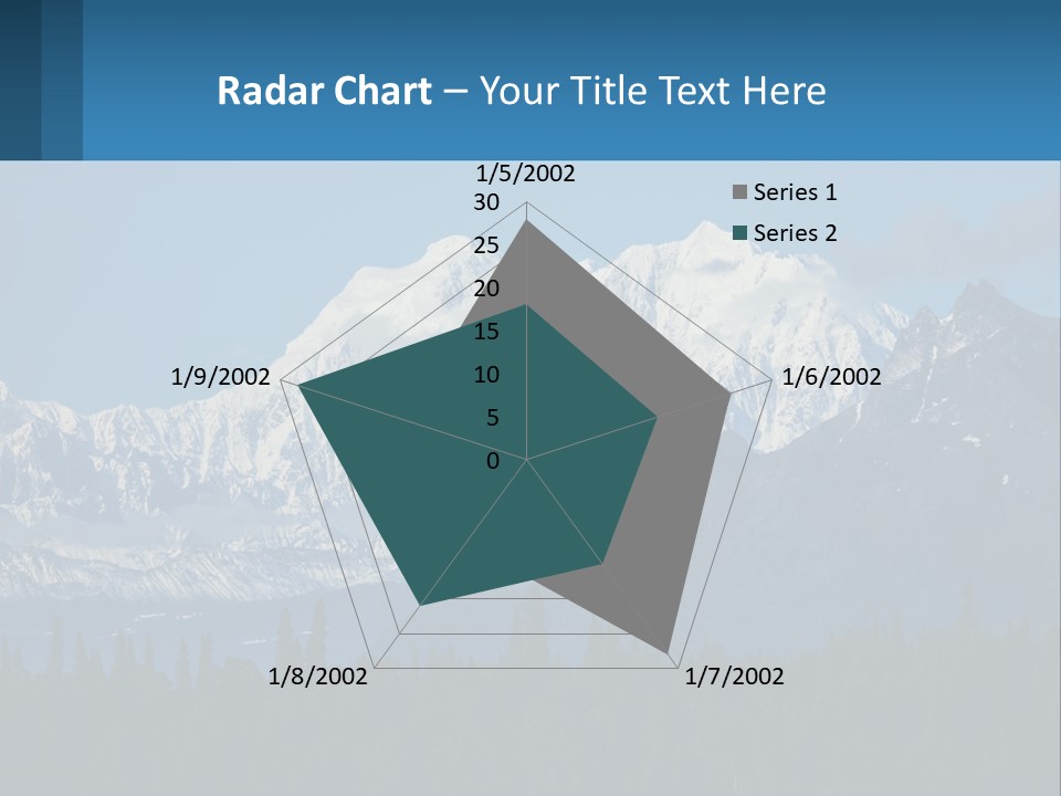 A Mountain Range With A Blue Sky In The Background PowerPoint Template
