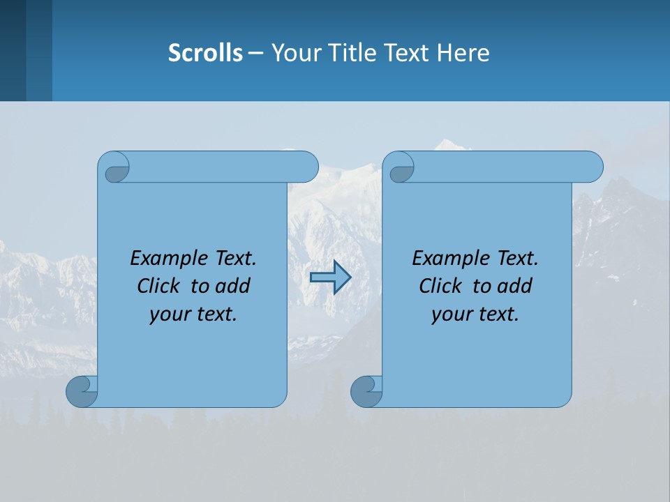 A Mountain Range With A Blue Sky In The Background PowerPoint Template