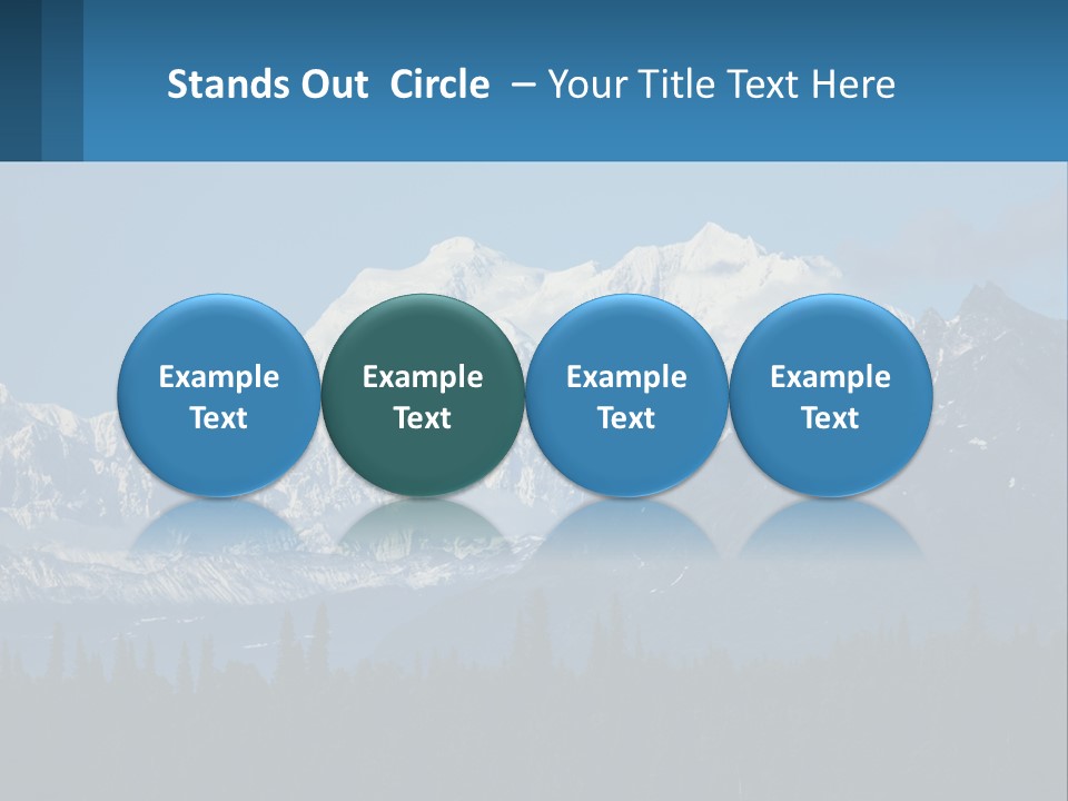 A Mountain Range With A Blue Sky In The Background PowerPoint Template