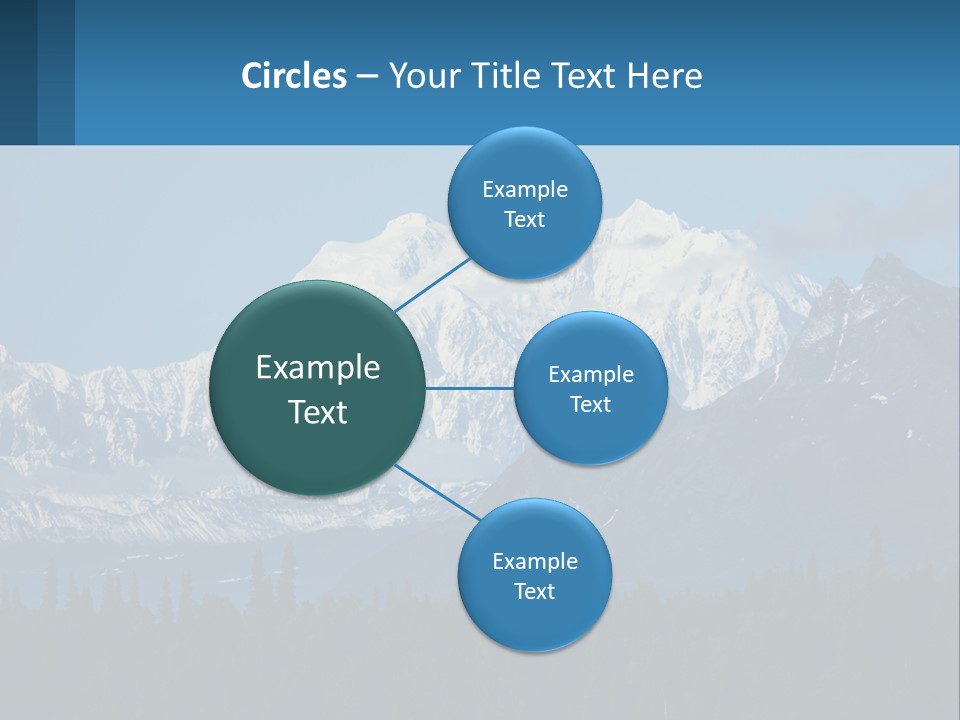 A Mountain Range With A Blue Sky In The Background PowerPoint Template