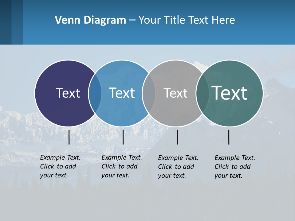 A Mountain Range With A Blue Sky In The Background PowerPoint Template