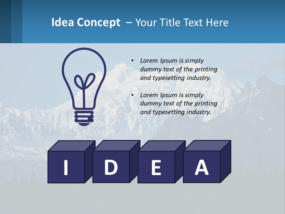 A Mountain Range With A Blue Sky In The Background PowerPoint Template