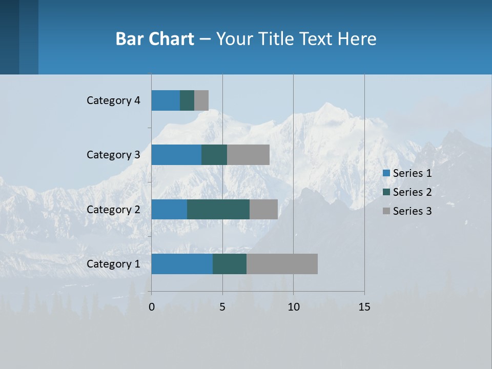 A Mountain Range With A Blue Sky In The Background PowerPoint Template