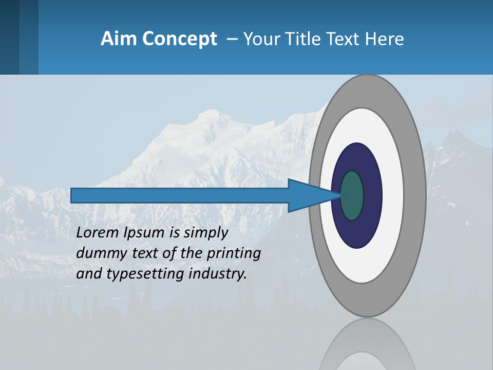 A Mountain Range With A Blue Sky In The Background PowerPoint Template