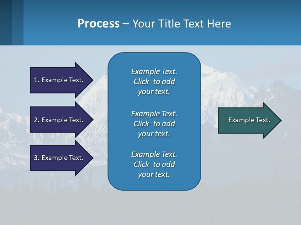 A Mountain Range With A Blue Sky In The Background PowerPoint Template