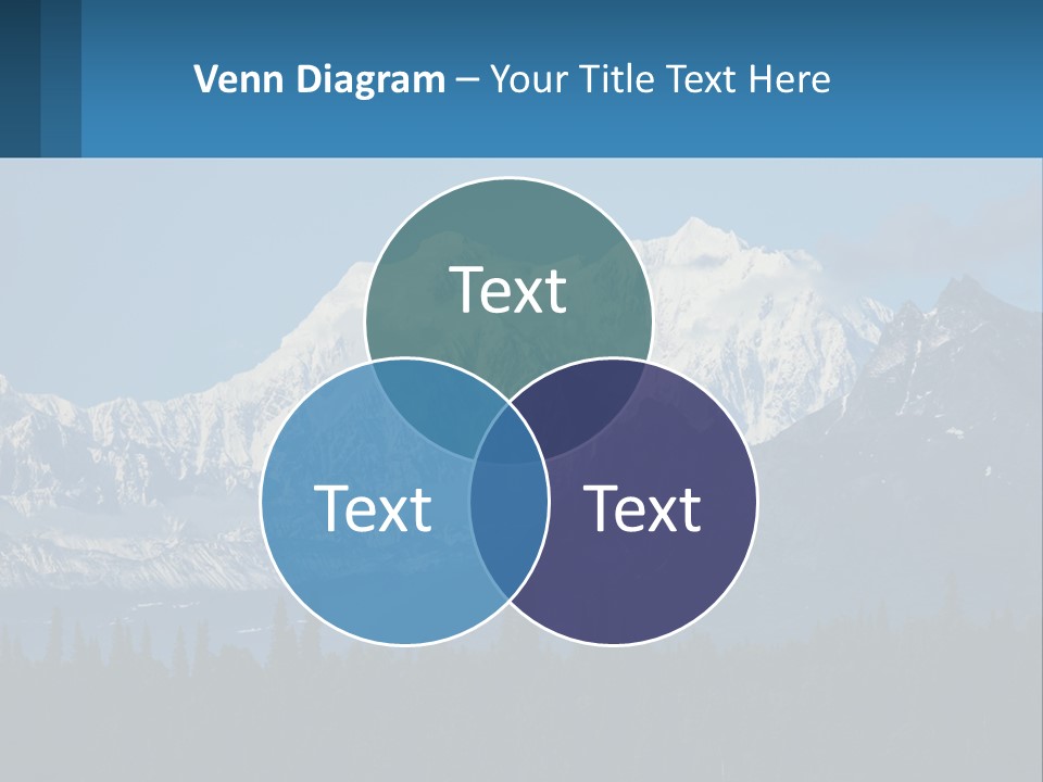 A Mountain Range With A Blue Sky In The Background PowerPoint Template